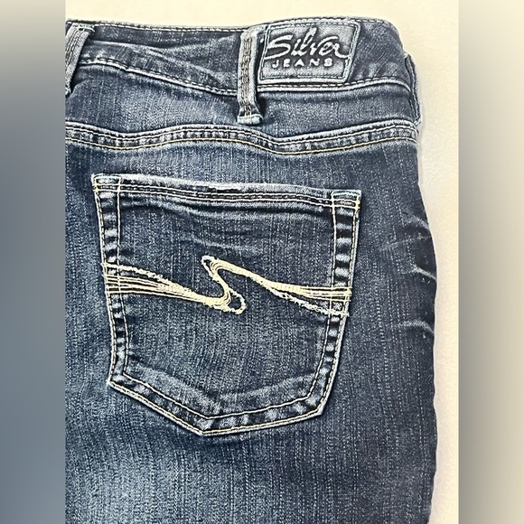 Silver Jeans Aiko Style Dark Blue Denim Boot Cut Women's Jeans Sz 30x35 - Picture 12 of 16